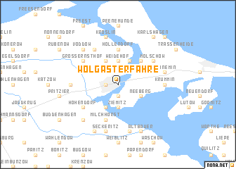 map of Wolgasterfähre