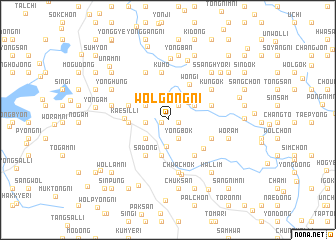 map of Wŏlgong-ni