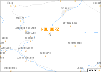 map of Wolibórz