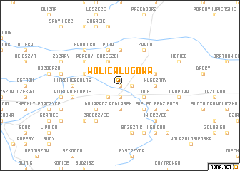 map of Wolica Ługowa