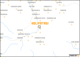 map of Wolifatadi