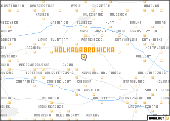 map of Wólka Dąbrowicka