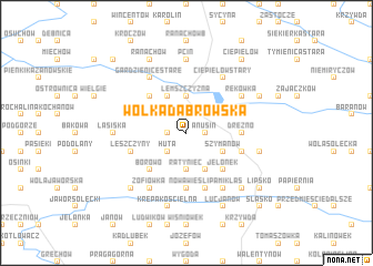 map of Wólka Dąbrowska
