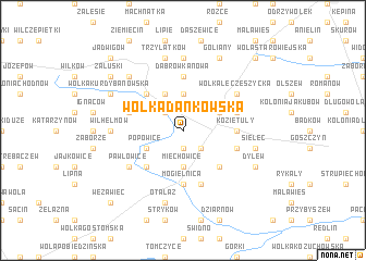 map of Wólka Dankowska