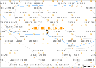 map of Wólka Dłużewska