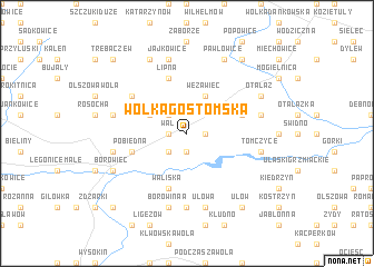 map of Wólka Gostomska