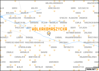 map of Wólka Komaszycka