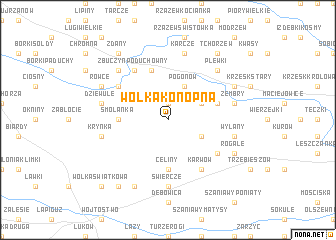 map of Wólka Konopna