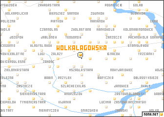 map of Wólka Łagowska