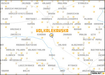 map of Wólka Łękawska