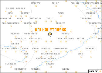 map of Wólka Łętowska