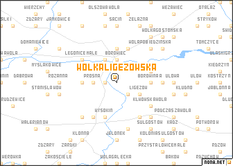 map of Wólka Ligęzowska