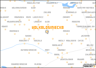 map of Wólka Łosiniecka