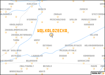 map of Wólka Łóżecka