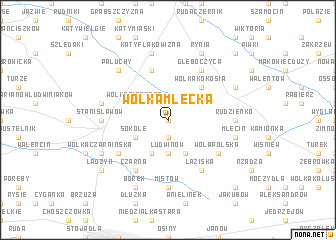 map of Wólka Mlecka