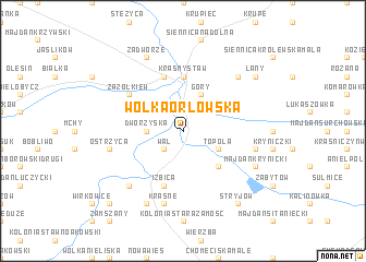 map of Wólka Orłowska