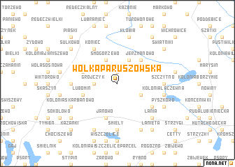 map of Wólka Paruszowska