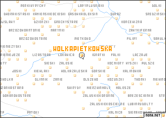 map of Wólka Pietkowska