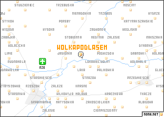 map of Wólka pod Lasem