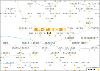 map of Wólka Świątkowa