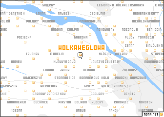 map of Wólka Węglowa