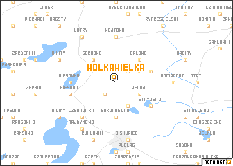 map of Wólka Wielka