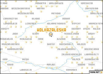 map of Wólka Zaleska