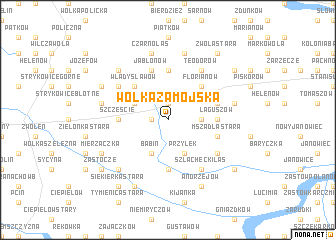 map of Wólka Zamojska