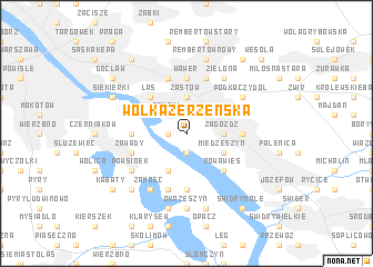 map of Wólka Zerzeńska