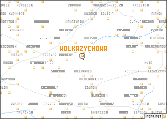 map of Wólka Zychowa