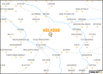 map of Wołkowe