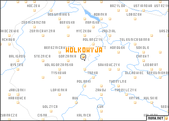 map of Wołkowyja