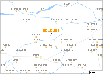 map of Wołkusz