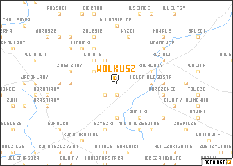 map of Wołkusz