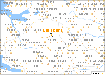 map of Wŏllam-ni