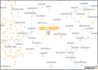 map of Wŏllong-ni