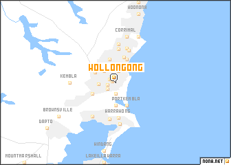 map of Wollongong