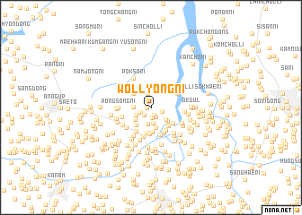 map of Wŏllyong-ni