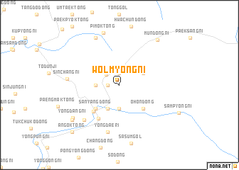 map of Wŏlmyŏng-ni