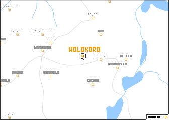 map of Wolokoro