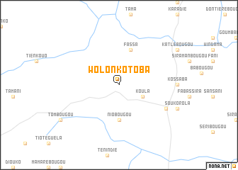 map of Wolonkotoba