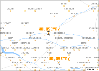 map of Wołoszyny