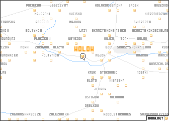 map of Wołów