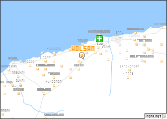 map of Wŏlsan