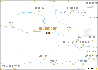 map of Wolsingham