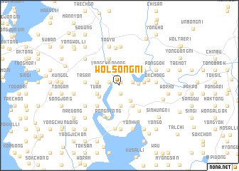 map of Wŏlsong-ni