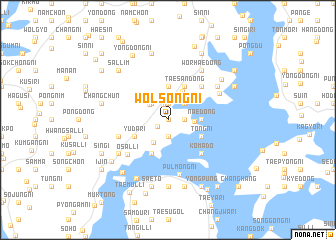 map of Wŏlsŏng-ni
