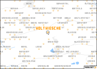 map of Woltwiesche