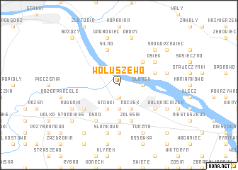 map of Wołuszewo