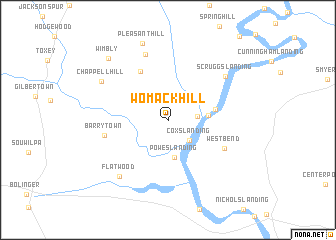 map of Womack Hill